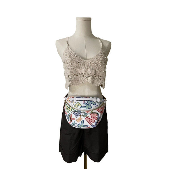 Michael Kors PRIDE Erin Graphic Logo Belt Bag Bright - Picture 2 of 16